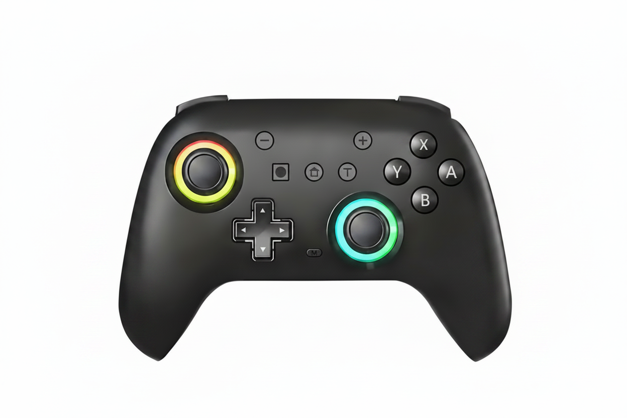 Wireless RGB joystick for Nintendo Switch, PC and smartphone front view