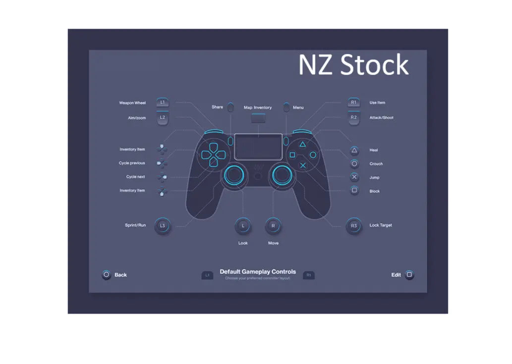 PS4 Controller Gold with Box and Cable