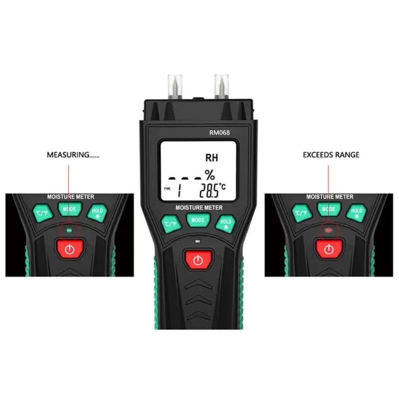 Wood Moisture Meter - Pin Type With Spare Pins & Case