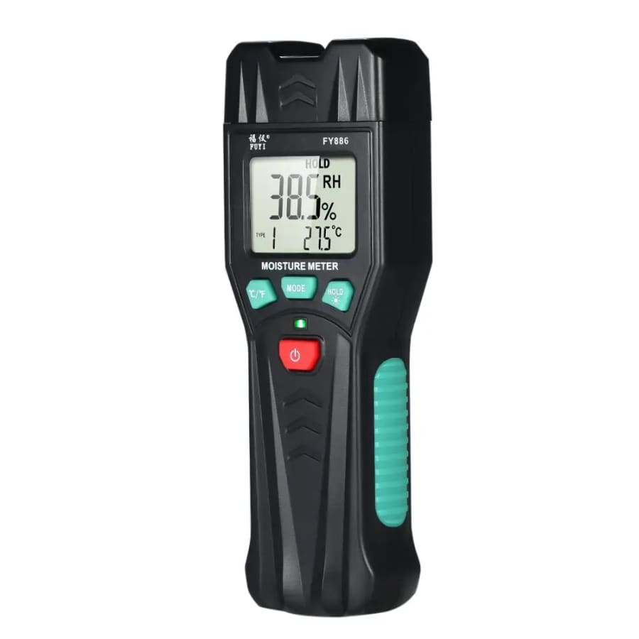Wood Moisture Meter - Pin Type With Spare Pins & Case