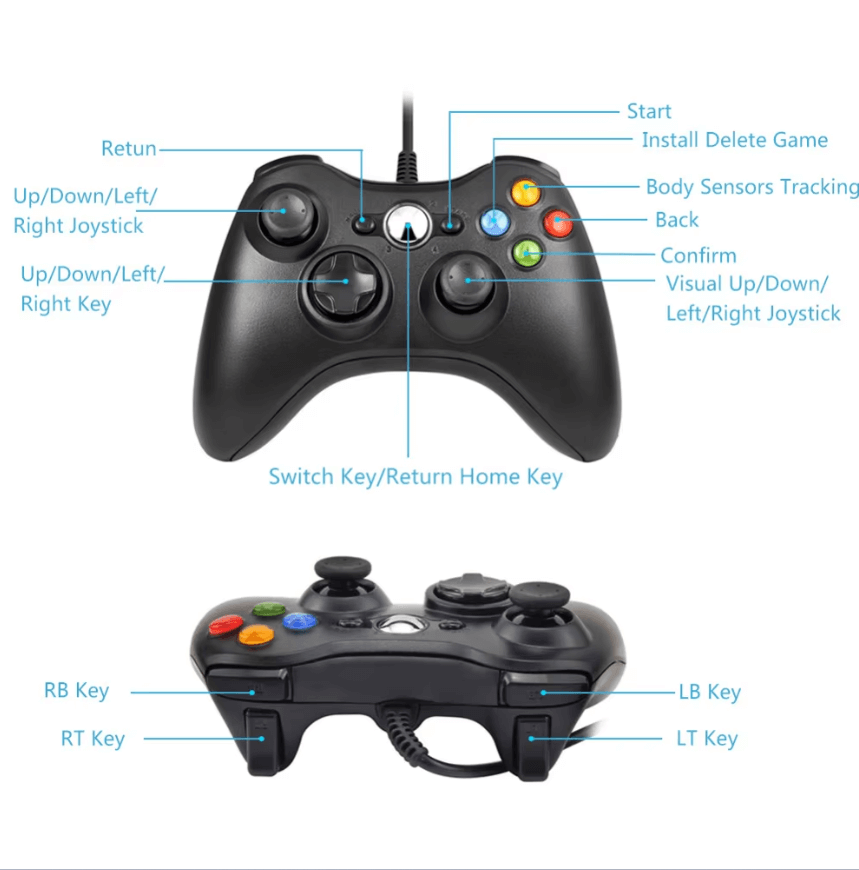 USB Wired Xbox 360 Controller for PC