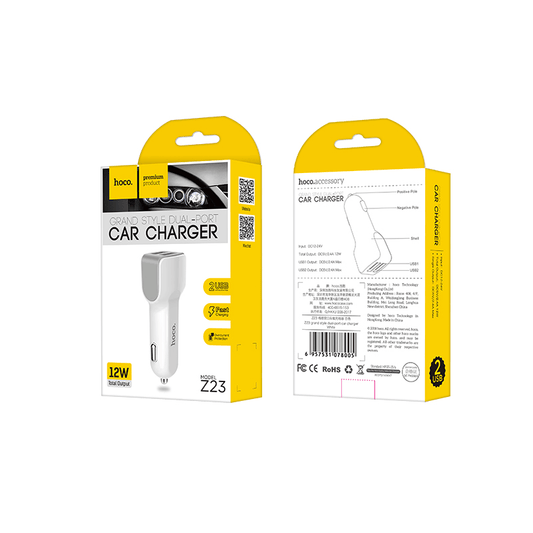 Z23 dual USB car charger 2.4A